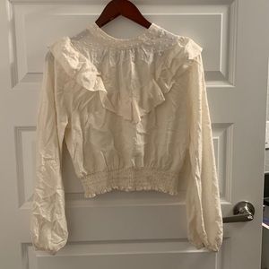 Medium Wild Fable Cropped Cream Long Sleeve